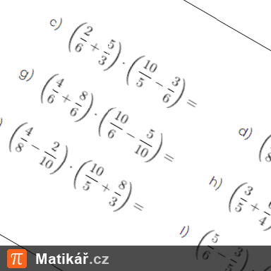Matematická úloha – Úpravy zlomků 1