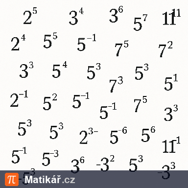 Matematická úloha – Mocniny s přirozeným mocnitelem