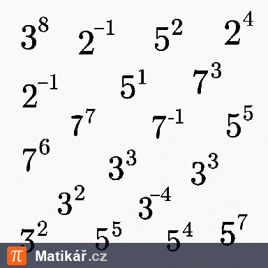 Matematická úloha – Mocniny s přirozeným mocnitelem