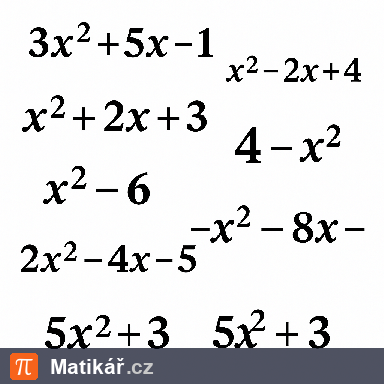Matematická úloha – Kvadratické nerovnice