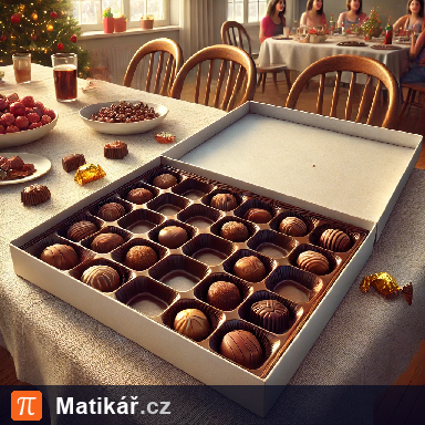 Matematická úloha – Čokoládová bonboniéra