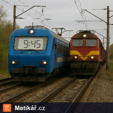 Matematická úloha – Protijedoucí vlaky