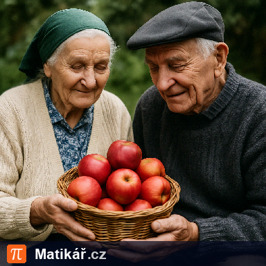 Matematická úloha – Babička, dědeček a jablíčka