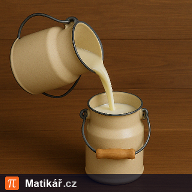 Matematická úloha – Přelévání mléka