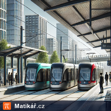 Matematická úloha – Tramvaje na zastávce