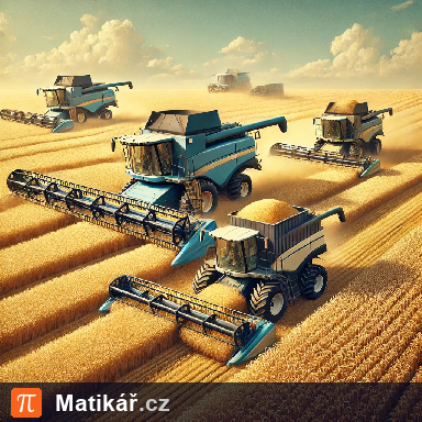 Matematická úloha – Sklizeň třemi kombajny Matematická úloha – Sklizeň třemi kombajny