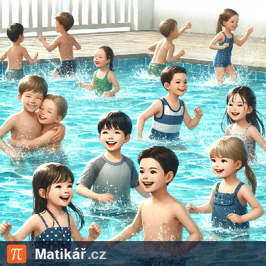Matematická úloha – Děti v bazénu