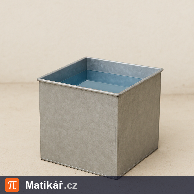 Matematická úloha – Výška plechové nádoby