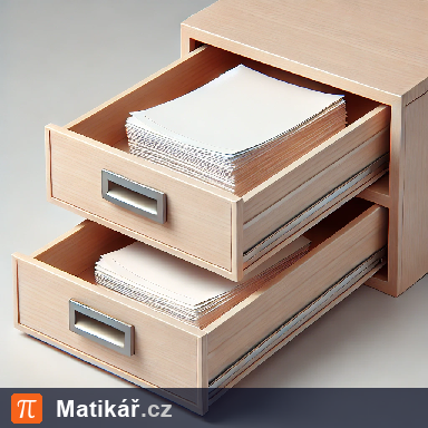 Matematická úloha – Papíry v zásuvkách