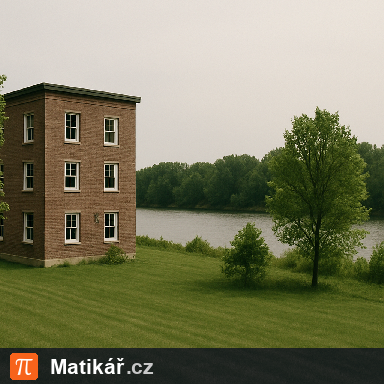 Matematická úloha – Šířka řeky