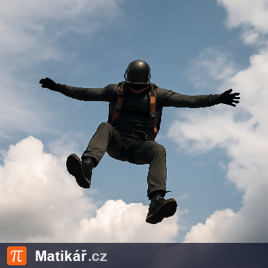 Matematická úloha – Seskok na Zemi a na Měsíci