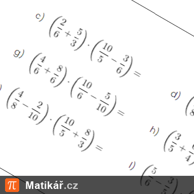 Matematická úloha – Úpravy zlomků 2